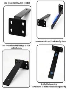 2pcs Heavy Duty Concealed Wall Brackets, Heavy Duty Floating Shelf Brackets, Suitable For DIY Home Decor/Storage - A - View 3