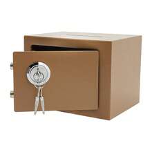 YUNRUX Small Cash Box With Deposit Slot, Money Safe, Cash Safe For Cabinets, Security For Home And Office - C - 查看 4