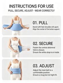 360-Degree Wraparound Lumbar Support Pillow Features An Adjustable Lumbar Support Strap, A Soft, Three-Zone Contoured Design, And Is Suitable For Both Side And Back Sleeping. The Cushion Is Removable And The Pillowcase Is Washable. - Lumbar Support Pillow - View 9