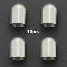 10pcs Stainless Steel Rope End Caps DIY Handmade Bracelet End Accessories Approx. 3mm/4mm/5.5mm Hollow Hole Leather Rope Braided Rope End Stoppers Suitable For DIY Bracelets Necklaces Phone Chains Wire End Fixing Buckles Jewelry Connector Parts Rope And Shoe Accessories Materials DIY Jewelry Making Rope End Accessories - Round Head Bucket Buckle - View 13