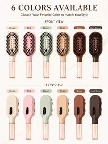 Spray Hair Brush Set With Detail Styling Tools, Curved Paddle Hair Comb With Press Spray Button, Flexible Bristles And Rounded Tip Design, Suitable For Curly, Wavy, Thick, Wet Or Dry Hair, For Women's Daily Styling And Travel Use - Multicolor - View 6