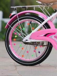 25Pcs/35Pcs Bicycle Spoke Decoration Set Colored Star/Butterfly/Fish/Long Bead/Round Bead Wheel Decor Spoke Beads,Fun Bicycle Decoration Additions,Compatible With Mountain Bike And Cycling Supplies,Holiday Gift For Cycling Enthusias - Multicolor - View 3