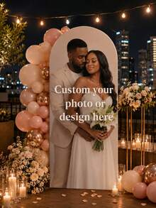Personalized Elastic Canvas Arch Backdrop - Custom Arch Backdrop, Suitable For Dome Backdrop Frame, No Electricity Required, Indoor/Outdoor Use, Durable Elastic Polyester Material Banner, Create Festive Atmosphere, Party Decoration - Multicolor - View 10