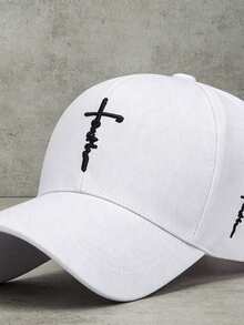 1pc European And American Style Washed Baseball Cap, Soft Top Vintage Baseball Cap, Solid Color Distressed Washed Denim Baseball Cap, Suitable For Daily Use, Gift For Friends - White - View 3