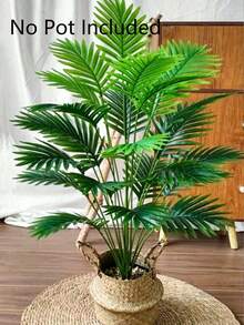 Large Artificial Green Palm Coconut Tree - Wedding Decoration Garden Modern Decor Home Decor, Maintenance-Free Evergreen Wealth Tree Artificial Plant Faux Flower | Evergreen Potted Plant, Large Leaf Decorative Tree - Home Ornamental Tree/Suitable For Halloween, Christmas Decoration - Multicolor - View 4