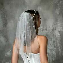 Bride To Be Sash And Veil, Bachelorette Party Accessories, Bridal Shower Gift - White - View 10