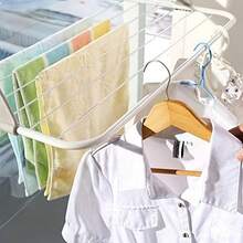 Foldable Drying Rack, No-Drill Window Sill Balcony Clothes Rack, Metal Material Home Towel & Clothing Storage Hanging Rack, Non-Slip Stable Strong Load-Bearing, Space-Saving Foldable, Suitable For Bay Window Sill Bathroom Indoor, Home Drying & Hanging Multi-Function Storage Rack, Small Apartment Home Drying Practical Tool - View 8
