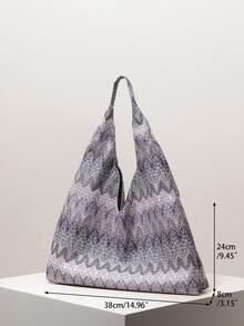 (隨機圖案)大容量托特包 女款，花卉波普風，上班包，旅行必備，郵輪必備，禮物，日常使用，百搭 - 彩色 - 查看 7