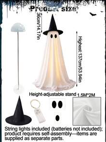 Halloween Glowing Ghost, Indoor/Outdoor Scary Ghost Decoration, Suitable For Porch, Home, Outdoor, Garden, Yard, Lawn, Party Decor - Ghost - View 4