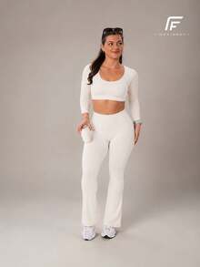 Women Sports Sets - Pearl White - View 5