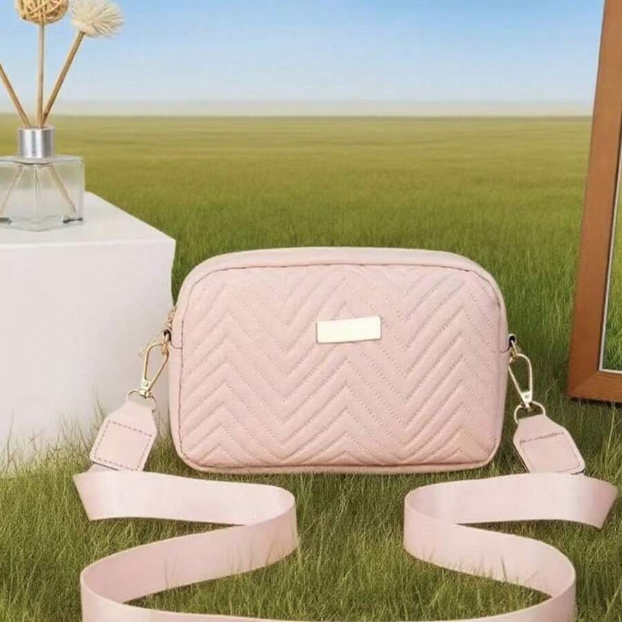Fashionable Minimalist Girls Comfortable Coin Purse Crossbody Bag With Detachable Shoulder Strap, Niche Versatile - Pink - View 1