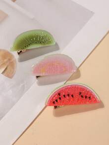 3pcs Funny Creative Daily Versatile Realistic Fruit Hair Clips - 26808 - View 3