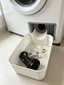2pcs Washing Machine Drain Filter Water Tray Set (Tray + Connector), Washing Machine Drain Pan, Spin Dryer Tray, Reusable, Leak-Proof Design, Suitable For Home, Laundry Store, Hotel, Travel, Home Decor, Bathroom Accessories, Laundry Room Supplies, Household Cleaning Tools, Halloween, Back To School, Christmas - Multiple Styles - View 6