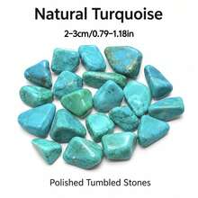 50g/100g/200g Natural Howlite Turquoise Polished Crystal Chips, Suitable For Plant Succulent Pot Vase Filler Decorative Stones, Terrarium Supplies, Small Fish Tank Pebbles Gravel Rocks, Home Decor DIY Handmade Jewelry Making Aquarium Display, Smooth M - Natural Turquoise Chips - View 11