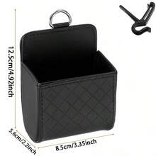 1pc Creative Car Storage Bag, Air Vent Clip Installation Design, Easy To Install And Remove, Securely Fits, Fully Utilizes Scattered Spaces In Car, Stores Phone And Small Items, Car Interior Organization Accessory - Car Air Vent Storage Box - View 6