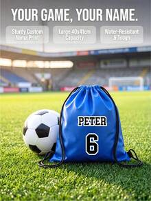 1/3/5pcs Tas Olahraga Serut dengan Nama & Nomor Kustom, Ransel Sepak Bola yang Dipersonalisasi, Tas Latihan Ringan dan Tahan Air, Tas Penyimpanan Sepak Bola Kapasitas Besar, Cocok untuk Pemain Sepak Bola, Remaja, Pria, Wanita, Hadiah Kustom untuk Latihan Kebugaran di Luar Ruangan - MultiWarna - View 9