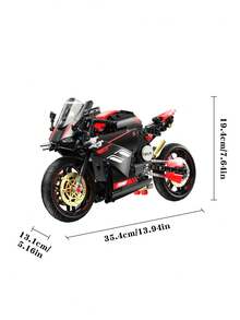 Mainan Model Sepeda Motor Dewasa, Kit Modular Sepeda Motor Mini Mewah Skala 1:8 dengan Balok Bangunan yang Dirancang untuk Dewasa, Cocok untuk Aktivitas Bermain Game yang Mendalam bagi Dewasa - MultiWarna - View 9