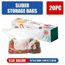60pcs/50Pcs/45Pcs/25Pcs/15Pcs Assorted Sizes Ziplock Food Storage Bags In Dispenser Box, Leakproof Reusable Seal Bags With Cute Cartoon Prints, Easy-Tear Clear Plastic Food Bags For Snacks Fruits Vegetables Meal Prep Travel Organization - Yellow - View 15