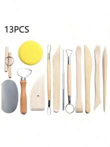 42pcs/Set Clay Sculpting Tools, Includes Ceramic Sculpting Knife, Apron, Clay Shaping Tools, Detailing Needles, Storage Bag - Clay Tools - View 18
