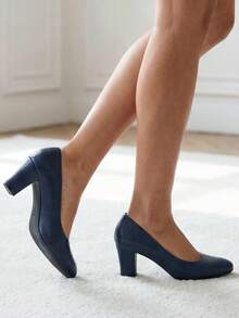 Fashionable & Comfortable Pointed Toe Elegant High Heels For Daily Wear - Blue - View 3