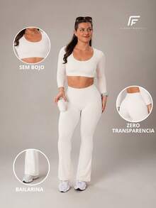 Women Sports Sets - Pearl White - View 1