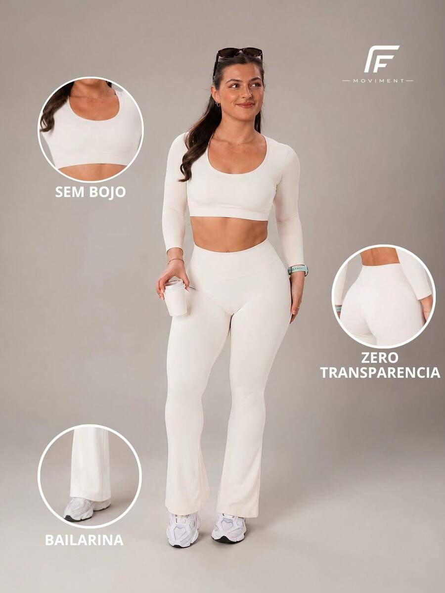 Women Sports Sets - Pearl White - View 1