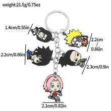 Anime Naruto Jewelry Set, Akatsuki Red Cloud Pendant Necklace Keychain, Sharingan Charms Beaded Bracelet, Cosplay Accessories Gift For Anime Fans - Multicolor - View 10