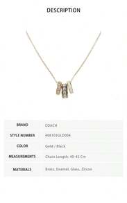 Coach Women's Necklace 408103GLD004 - Gold/Black 408103GLD004 - View 7
