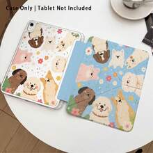 Cute Dogs, Flowers And Other Pattern Painted Effect Tablet Protective Case With Stand, Compatible With Honor 8/9/10/X8/X8A/X9/X8Pro/X9Pro, MatePad SE 11 Inch/MatePad 11 Inch/11.5 Inch, MatePad Pro, Apple 10th/11th Gen 2025 (A16), Galaxy Tab A7/A9 And Other Popular Models - Multicolor - View 2