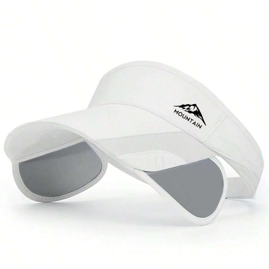 Random Color Unisex Retractable Side-Shield Open-Top Hat, Breathable Outdoor Sun Hat, Suitable For Travel, Golf, Fishing, And Daily Wear - White - View 1
