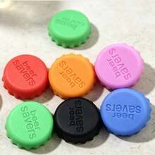 6/1pc Reusable Silicone Bottle Caps - Suitable For Beverage Bottles, Condiment Bottles, Vinegar Bottles - Leak-Proof, Durable, Practical And Colorful Beverage & Kitchen Storage Solution, Perfect For Back To School, Holiday Parties, Outdoor, - Multicolor - View 6