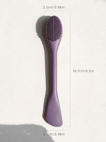 1pc Double-Sided Mask Brush With Detachable Mask Head, Deep Cleansing Facial Massager, Premium Purple - Multicolor - View 6