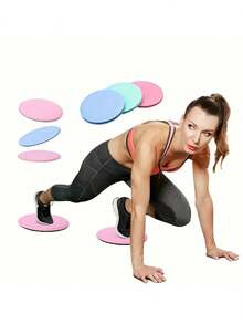 Pilates Gliding Discs Yoga Abdominal Muscle Fitness Foot Sliding Plate Waist Trainer Butt Liftocks Training Core Training Sliding Board - MultiWarna - View 2