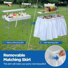Side Table With Ice Bucket Portable Outdoor Bbq - View 6