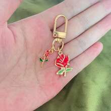 30pcs/10sets-18pcs/6sets Exquisite Red Rose Keychain Set - Suitable For Bag Decoration, Key Pendant, Wedding Bridesmaid Gift, Birthday, Graduation, Back To School, Christmas, Thanksgiving Gift And Holiday Party Gift - View 7