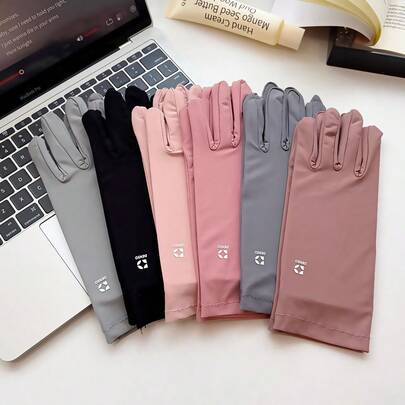Summer Sun Protection Gloves Unisex Lightweight Touch Screen Driving Cycling Outdoor Short Gloves Daily Wear Travel Accessory Bridal Accessories