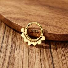 16G Septum Ring 316L Stainless Steel Daith Piercing Earrings Hypoallergenic 18K Gold Plating Body Piercing Jewelry Nose Ring For Women - Flower Nose Ring - View 10
