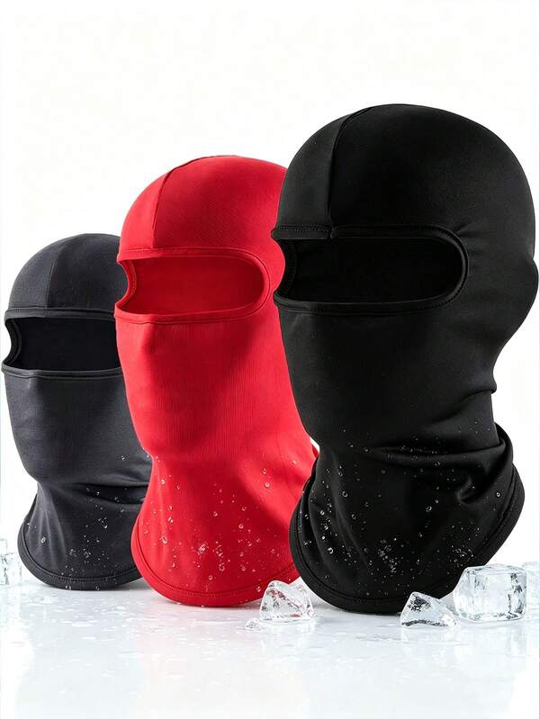 1pc Or 2pcs Unisex Solid Color Sun Hat Balaclava Head Cover Combination Set, Single Hole Full Face Mask For Cycling, Suitable For Daily Outings, Hiking, Vacation, Fishing, Sun Protection And Outdoor Activities