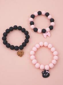 3 cái Bé Gái Mới Biết Đi Trái Tim Charm Vòng Tay - Nhiều màu - Xem 4