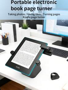Kindle Page Turner, Compatible With Kindle Paperwhite/Oasis/Scribe, Bluetooth-Free Clip-On Kindle Remote, Tablet Camera Remote, Suitable For Kindle Paperwhite E-Reader - USB Rechargeable Hands-Free Controller, Compatible With Apple/Android Tablets - Slouchy Page Turner, Perfect For Reading And Photography - Multicolor - View 8