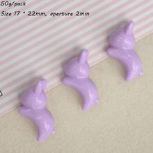25 hạt acrylic rời màu trơn Summer Fantasy hình thỏ nảy, phụ kiện DIY làm dây điện thoại và dây buộc tóc - Nhiều màu - Xem 21