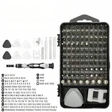Kit de Reparación de Relojes 115 Piezas, Herramientas con Abridor de Caja y Barras de Resorte para Ajustar Correas y Cambiar Baterías, Regalo para Aficionados de Relojes - Negro - Ver 4