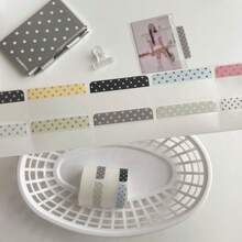 Stiker Indeks Gulung Motif Polkadot Warna Macaron Minimalis Gaya Korea untuk , Aksesori Dekoratif Klasifikasi Album Kartu Foto Perencana Pelajar - A - View 1