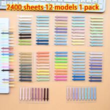 2400pcs 12-Color Gradient Arrow Index Tabs, 1 Pack, Suitable For Student Notes, Highlighting And Sticky Notes Back To School - A - View 6