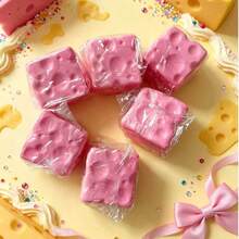 Juguete Squishy de Cubo de Queso Rosa Suave & Masticable con Rebote Lento Elástico, Juguete de Mano Anti-Estrés con Rebote Estable para Oficina, Aula, Tiempo de Descanso, Regalo Práctico para Fiestas de Temporada y Vacaciones - Multicolor - Ver 7