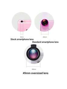 Phone Lens, Phone Camera Lens, Lens Kit, 0.45x Wide-Angle Lens And 12.5x Macro Lens, Phone Wide-Angle Macro Clip-On Lens, Phone Camera Lens Kit, Phone Camera Lens Kit For IOS And Android Smartphones, Tablets, Compatible With Android Phones, Creative Photography Phone Accessories For Summer Vacation Travel - Lens - View 6