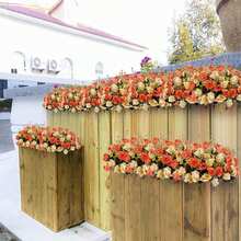 1/3/60pcs Artificial Rose & Peony Flower Bouquet, Suitable For Home, Restaurant, Living Room, Wedding Decoration, Autumn Artificial Flowers, Autumn Bouquet, Thanksgiving Home Decor, Spring & Autumn Season Decoration - Orange - View 6