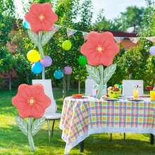 Juego de globos, globo de unicornio, globo de mariposa morado macaron & blanco crema, globo de flor macaron, globo de margarita de papel de aluminio, adecuado para fiesta de cumpleaños, decoración de habitación, ducha, decoración de temporada de bodas, aniversario, globo de decoración de accesorios fotográficos. - Ver 8