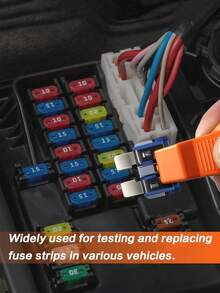 Car ATO/ATC Blade & Glass Tube Fuse Tester Puller, Multi-Function Vehicle Blade Fuse Detector, Automatic Removal Tool, Suitable For Small, Medium, Large Fuses - A - View 4