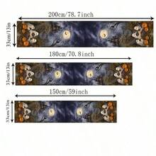 Halloween Horror Ghost Pumpkin Castle Table Runner Holiday Party Decor Reusable Farmhouse Kitchen Dining Table Runner Halloween Decorations - Multicolor - View 2